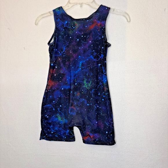 Youth Leotard Dance Singlet solar system galaxy print size 140 EU US 8 - Picture 2 of 2